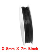 0.8mm X 7m Black