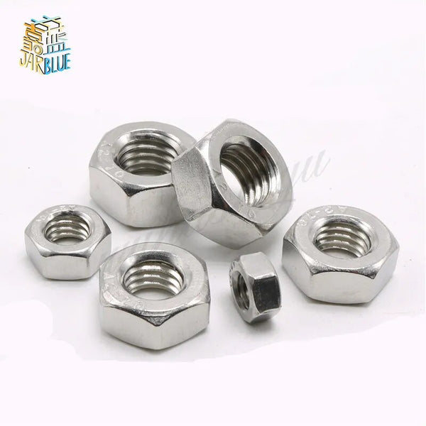 1/50/100pcs A2 304 Stainless Steel Hex Hexagon Nut for M1 M1.2 M1.4 M1.6 M2 M2.5 M3 M4 M5 M6 M8 M10 M12 M16 M20 M24 Screw Bolt