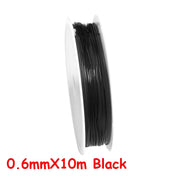 0.6mmX10m Black