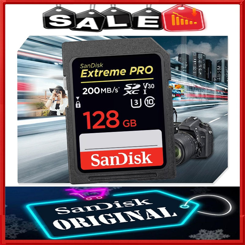 SanDisk Ultra Original SD card 32GB SDHC 64GB 128GB 256GB 512GB SDXC Class10 Memory Card C10 USH-1 Support for Camera Car DV SLR