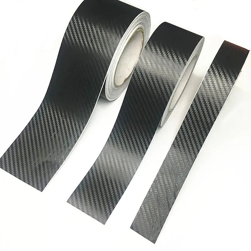 3D Nano Carbon Fiber Car Sticker Paste Protector Strip Auto Door Sill Side Mirror Anti Scratch Tape Waterproof Protection Film