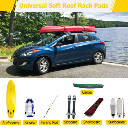 Universal Car Roof Soft Rack Pads for Kayak/Sup /Paddleboard/Canoe/Surfboard