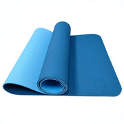 TPE yoga mat navy blue/SKY blue