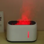 Flame Electric Ultrasonic Aroma Diffuser 1-Year Warranty Essential Oil Humidifier for Home and Office Plastic Material