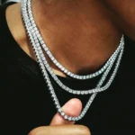 16″ 18″ 20″ Silver Gold Chain 3mm 4mm 5mm Brass CZ Tennis Chain 18k Gold Plated Hiphop Diamond Tennis Chain Jewelry