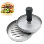 Non Stick Metal Burger Press Hamburger Patty Maker Molding Machine Plastic Handle Hamburger Bread Molds