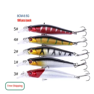 100pcs Minnow Lures Fishing Free Shipping Hard Minnow Fishing Lures