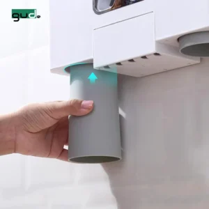 Auto Bathroom Wall Mount Automatic Toothpaste Dispenser Toothbrush Holder Set Squeezer for Children and Adults