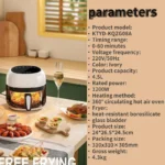 Large Capacity Air Frying Pan Automatic Stir-fry Chips Machine Oven Visual Air Fryer