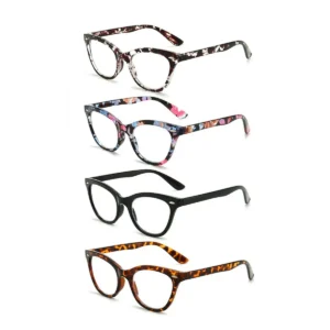 Cat Eye Reading Glasses with Blue Light Blocking, Strengths +1.50 to +3.50