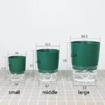 Self-Absorbent Flower Pot Self Watering Plastic Planter Wicking Pots Modern Decorative Planter Pot