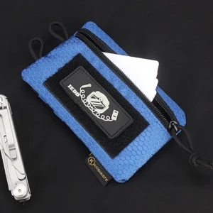 Tactical Mini EDC Pouch Pocket Organizer for Camping & Hiking with Folding Knife Pen Flashlight Wallet Tools