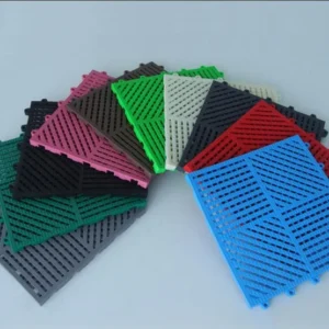 100% PVC Non-Slip Drainage Door Mat with Solid Pattern Vinyl Grid for Swimming Pools Bathroom Washroom Floor Grid Door Mat
