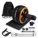 Ab Roller Wheel 13-in-1 Kit Core Strength Training Ab Machine with Resistance Band Knee Pad Accessories