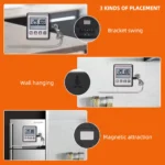 Digital  LCD Backlit Display Stainless Steel Probe Food Cooking Meat  With Timer Alarm Thermometer