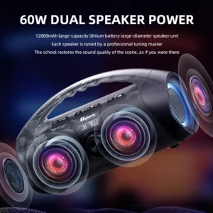 Cyboris F29 120W RGB Colorful Outdoor Wireless 5.3 Ipx7 Waterproof Speaker Deep Bass