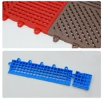 100% PVC Non-Slip Drainage Door Mat with Solid Pattern Vinyl Grid for Swimming Pools Bathroom Washroom Floor Grid Door Mat