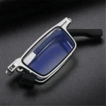 Men Women Fashion Retro Ultra Light Titanium Material Screwless Foldable Anti-Blue Reading Glasses