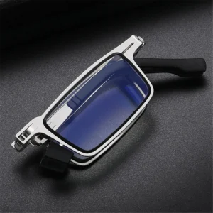 Ultra Light Titanium Reading Glasses, Foldable Screwless, Anti Blue Light