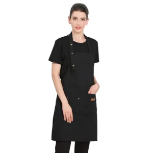 High Quality Polyester Baker Apron Kitchen Chef Barista Canvas Apron Adjustable BBQ Garden Embroidered Aprons