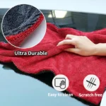 Edgeless Microfiber Twisted Car Wash Towels Double Drying Microfibre 1300gsm Care Detailing Auto Cleaning Super Absorbent Cloth
