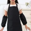Black(One Apron With OneHat)