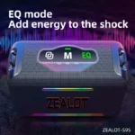 ZEALOT S95 120W Wireless Speaker with Bass, IPX6 Waterproof Support AUX/TF/AUX/TWS/EQ Mode/RGB Lights for Party