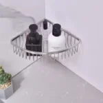 Stainless Steel 304 Durable Black Bathroom Shelves Corner Shower Caddy