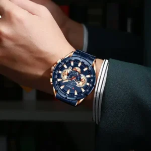 Curren 8363 Japanese Men Silicone Luminous Hands Wrist Watch