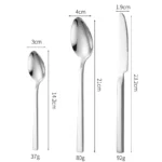 Silver Fork Spoon Knife Set Mirror Polish Comfortable Silverware Stainless Steel Flatware Set Wedding Cutlery Set