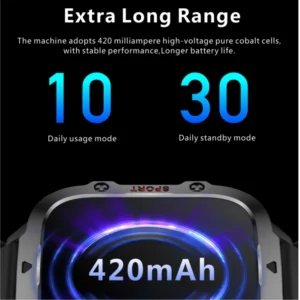 Smart Watch for Men Voice Assistant Breathing Exercise Multiple Sports Modes Weather Flashlight Clock Display Smartwatch