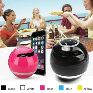 Led A18 Ball LED Mini Bass Portable Wireless BT Speaker  with FM Radio TF Mic USB