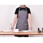 Canvas Apron Unisex Workwear for Men Bib Adjustable Cooking for Woman With Tool Pockets Kitchen Aprons