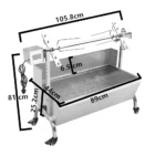 Mini Portable Camping Roast Lamb Leg Chicken Duck and Fish Barbecue Furnace Electric Rotary Doner Kebab BBQ Grills Machine