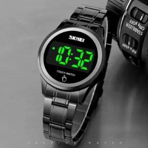 Smart Stainless Steel Touch Smartwatch Big Display, Gold Finish, Business Class Wristwatch