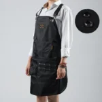 SunYue Barber Waterproof Oilproof Black Apron Hairdresser