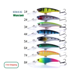100pcs Minnow Lures Fishing Free Shipping Hard Minnow Fishing Lures