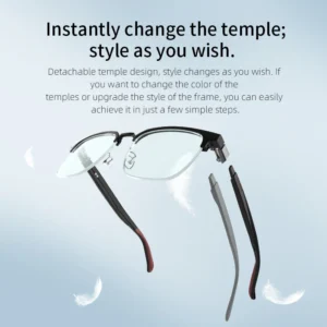 2025 Ultra-Lightweight Detachable AI Translation Smart Glasses Reading Music Supported Smart Wearable Headset