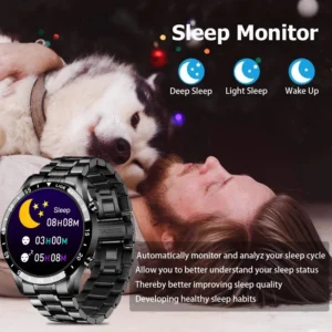 LIGE BW0189 Men's Smartwatch Full Touchscreen Fitness Tracker IPS Wearable Devices IP68 Waterproof Smart Bracelet for Sports
