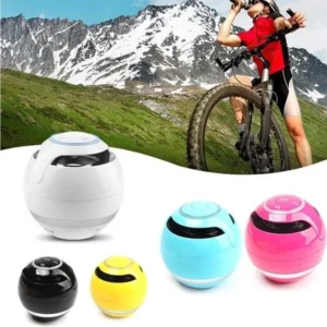 Led A18 Ball LED Mini Bass Portable Wireless BT Speaker  with FM Radio TF Mic USB