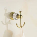 Stainless Steel Bathroom Accessories Set Wall Mount Towel Rack Set Polish Gold