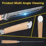 Natural Wood Handle 7 Inch 67 Layers VG10 Japanese Damascus Steel Boning Knife Fish Filleting Knives with Lifetime Guarantee