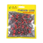 50Pcs/Bag 3 Way Brass Fishing Rolling Barrel Swivel Bearing Connector Solid Ring Swivel Set