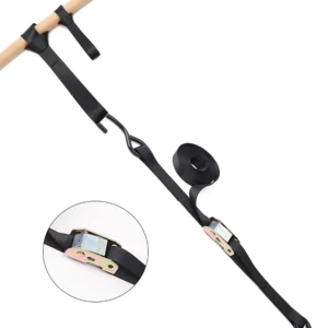 1 Inch Polyester Cargo Lashing Belt With S Hook Ratchet Tie Down Strap for Car Emergency Towing