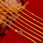 Dubai Gold Jewellery Designs 24k Chain Gold Necklace for Women, Dubai New Gold Chains Design
