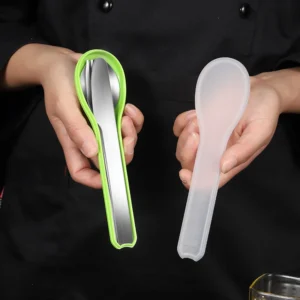 Reusable Stainless Steal Portable Flatware Set Spoon Fork Knife Custom Travel Cutlery with Box