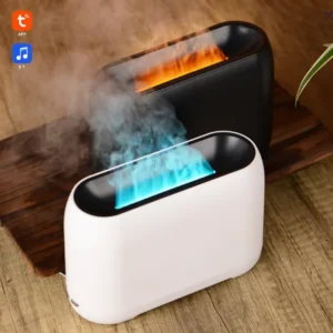 Volcano Essential Oil Aromatherapy 3d Flame Aroma Diffuser LED Light Humidifier with Flame