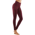 High Waist Yoga Pants With Pockets Seamless Tummy Control Leggings Workout 4 Way Stretch Yoga Leggings