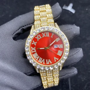 Hip Hop Rhinestone Watch Luxury Wrist Watch Quartz Watch for Women