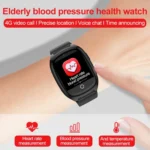 4G GPS Smartwatch with WiFi Elderly Safety Tracker, SOS Emergency Alert, Blood Pressure & Heart Monitoring, Android Watch Phone